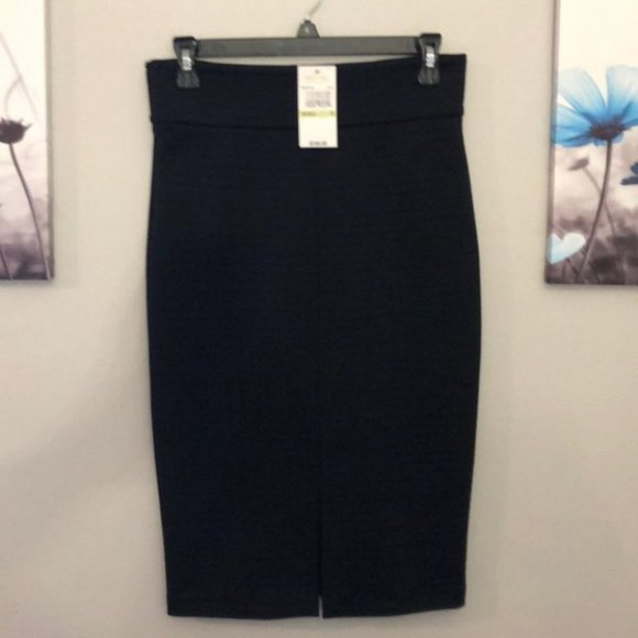 Michael Michael Kors Ribbed Pencil Skirt, Black - Picture 10 of 10